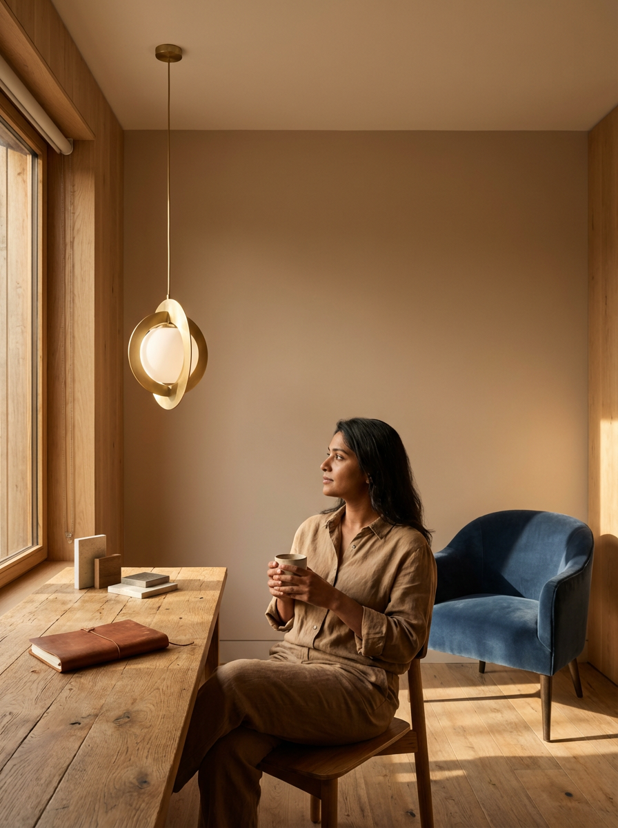 A participant enjoying a quiet moment at home
