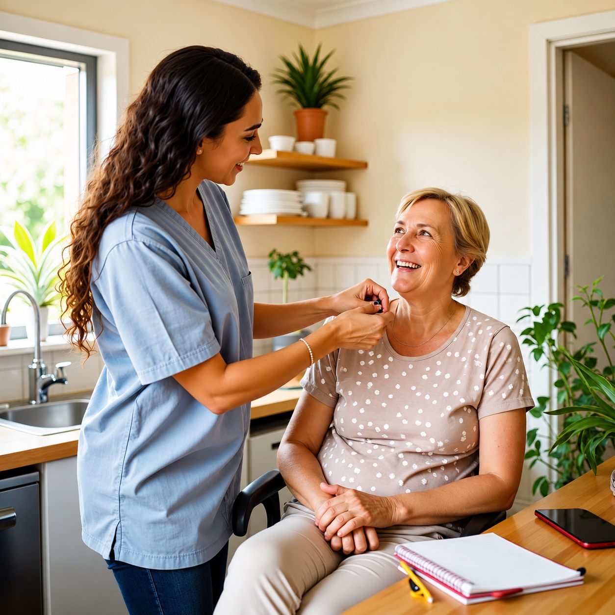 A participant receiving respectful, dignified support